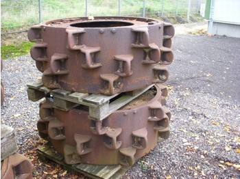 Padangos ir ratlankiai CAT (76) steel wheels - Walzräder: foto 1