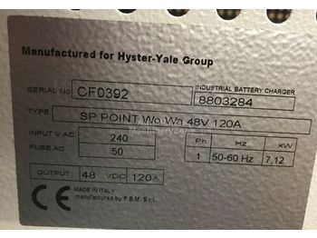 Nauja Elektros sistema - Šakinis krautuvas Hyster Charger 48V single phase 120A: foto 1