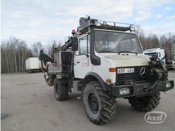  Unimog U 1250L (Rep. item) 4x4 Crane and backhoe. Flatbed with lockers - Komunalinė/ Specializuota technika