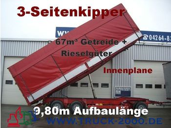 KEMPF 3-Seiten Getreidekipper 67m³   9.80m Aufbaulänge - Cisterninė priekaba
