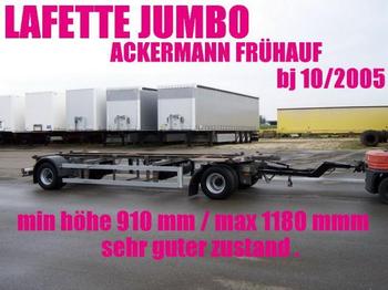 Ackermann LAFETTE JUMBO 910 - 1180 mm zwillingsbereift 2 x - Konteineris-vežimus/ Sukeisti kūną priekaba