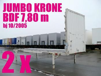 Krone WECHSELBRÜCKE PLATEAU JUMBO 7,80 2 x - Platforminė/ Bortinė priekaba