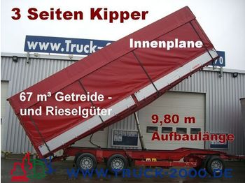 KEMPF 3-Seiten Getreidekipper 67m³   9.80m Aufbaulänge - Tentinė priekaba
