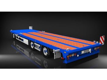 HRD 3 axle Achs light trailer drawbar ext tele  - Žemo profilio platforma priekaba