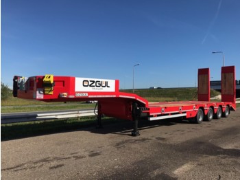 OZGUL LW4 70T 4 axle lowbed semi trailer, hydraulic ramps (300) - Žemo profilio platforma priekaba