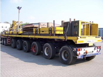 Platforminė/ Bortinė puspriekabė pervežimui sunkiosios technikos ES-GE Germany 85.000kg complete, 6 axle: foto 1