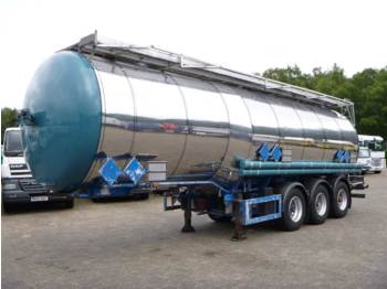 Puspriekabė cisterna pervežimui chemikalų Feldbinder Chemical tank inox 37 m3 / 3 comp: foto 1