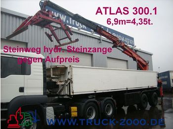 LANGENDORF Stein/Baustoff+Heck Kran ATLAS 300.1 Bj.1999 - Puspriekabė