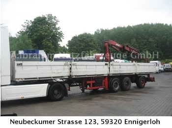 Ackermann PS 24/12,5 E mit MKG 150 und Steinzange - Platforminė/ Bortinė puspriekabė