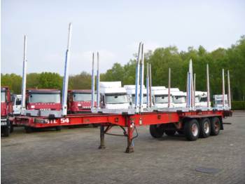 Dennison 3-axle wood trailer 13.6 m - Platforminė/ Bortinė puspriekabė