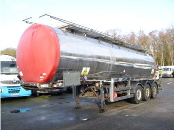 Clayton Chemical tank inox 30.4 m3 / 1 comp + pump - Puspriekabė cisterna