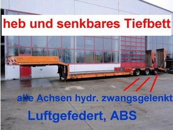 Langendorf 3 Achs Tiefbett  Tieflader mit Heb und - Žemo profilio platforma puspriekabė