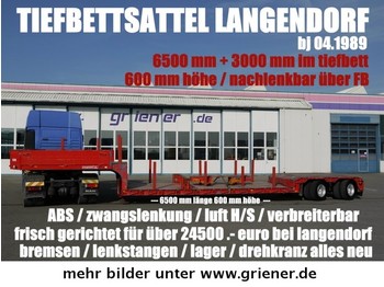 Langendorf SATBVL 20/26 TIEFBETTSATTEL 6500 mm 100% ok !!! - Žemo profilio platforma puspriekabė