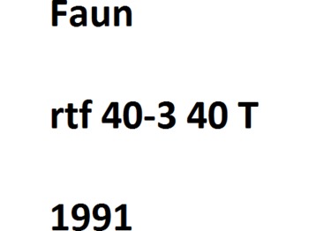 FAUN RTF 40-3 40 T - Autokranas