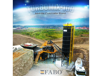 FABO TURBOMIX-100 Mobile Concrete Batching Plant - Betono gamykla