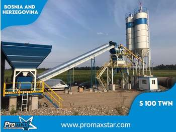 PROMAX Stationary Concrete Batching Plant S100-TWN (100m3/h) - Betono gamykla