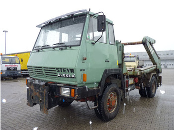 Steyr 1291 310 4x4 Absetzkipper Gigant2 blattgefedert - Konteineris-vežimus/ Sukeisti kūną sunkvežimis