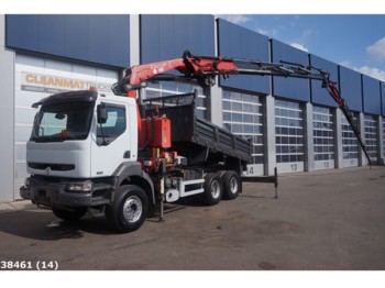Savivartis sunkvežimis Renault Kerax 370 DCI met Fassi 36 ton/meter laadkraan + Jib: foto 1
