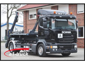 Nuožulnaus pakėlimo ant platformos sunkvežimis Scania R 410 Meiller Absetz- und Abrollkipper  AK 10MT,: foto 1